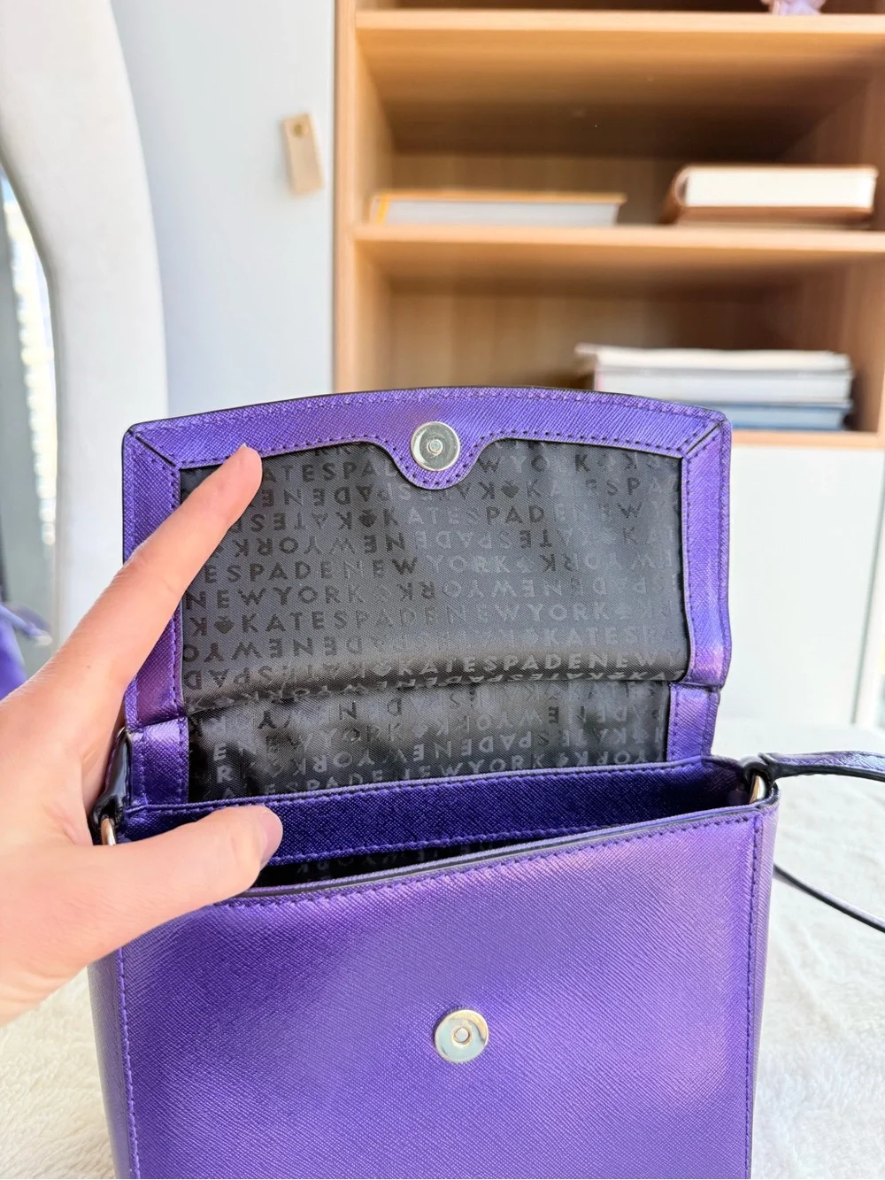 Kate Spade Laurel Way Purple Leather Small Purse